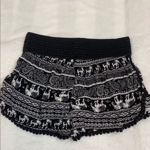 Elephant patterned shorts